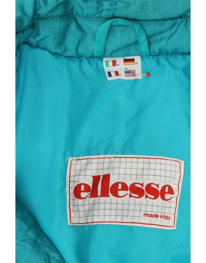Macacão de esqui feminino Ellesse IT 46 grande azul nylon retrô