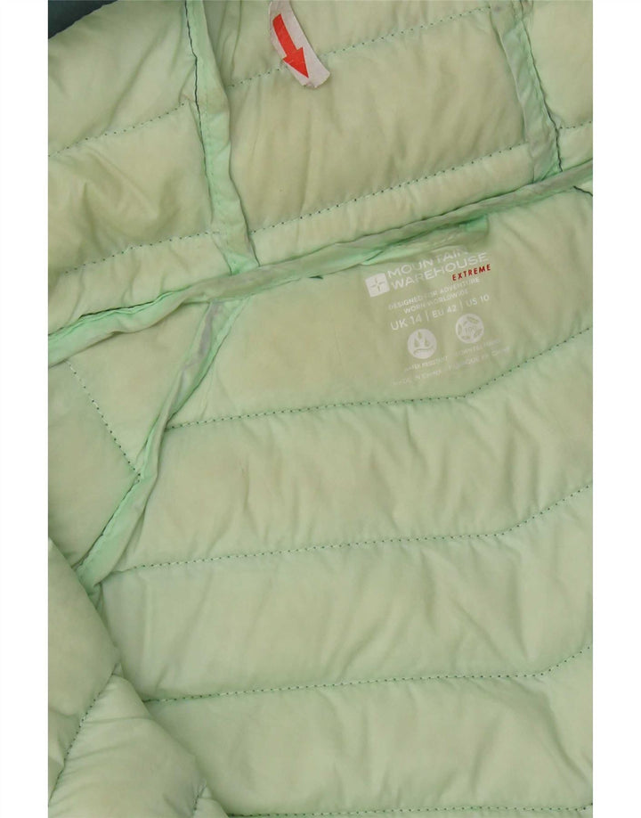 Jaqueta acolchoada com capuz feminina Mountain Warehouse UK 14 nylon verde médio