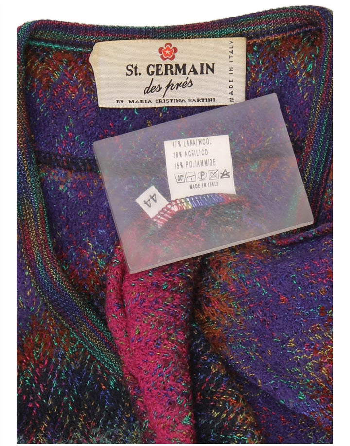 ST. Suéter cardigã feminino longline GERMAIN IT 44 médio multicolorido
