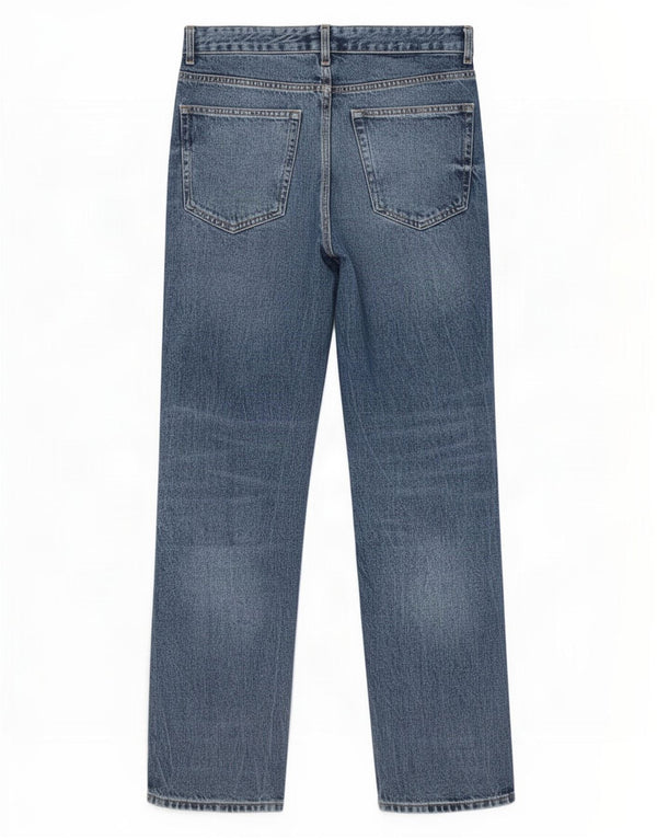 Zara Mens Tapered Jeans EU 46 XL W36 L32 Azul Algodão