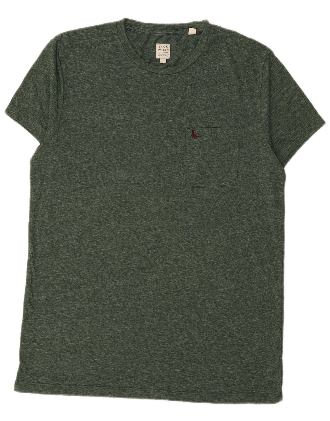 Camiseta masculina JACK WILLS grande algodão verde