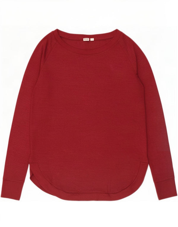 Gap Womens Oversized Top manga comprida Reino Unido 6 XS Borgonha