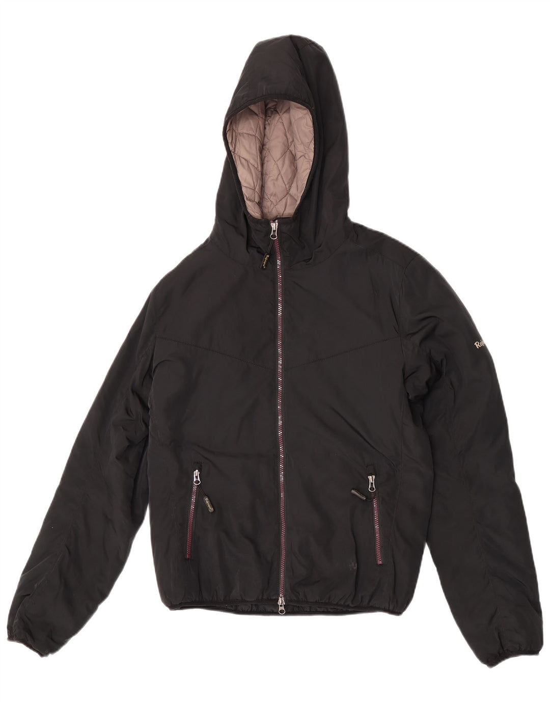 Jaqueta acolchoada com capuz masculina Refrigue UK 36 poliéster preto pequeno