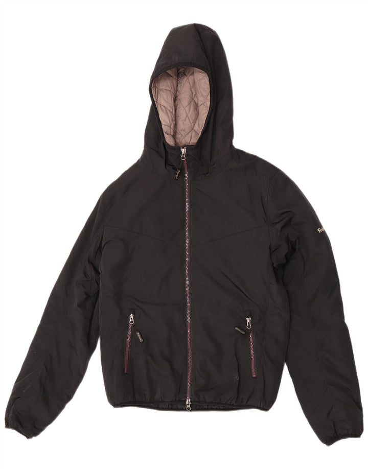 Jaqueta acolchoada com capuz masculina Refrigue UK 36 poliéster preto pequeno