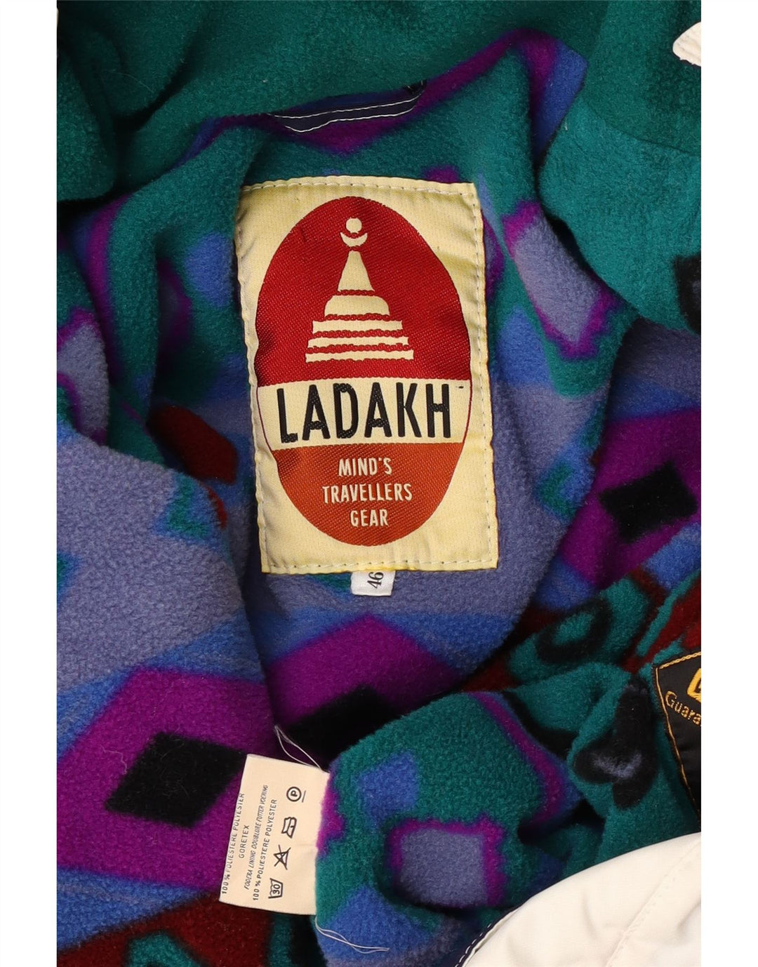 Jaqueta corta-vento feminina Ladakh com capuz grande EU 46 XL poliéster branco