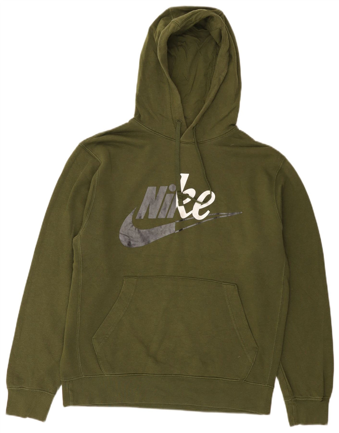 Nike Mens Graphic Hoodie Jumper Médio Algodão Cáqui
