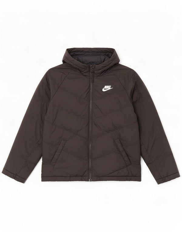 Jaqueta acolchoada com capuz Nike Boys 10-11 anos Poliéster preto médio