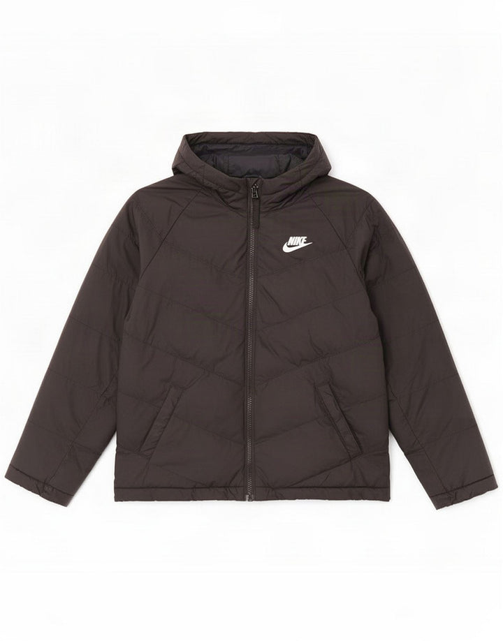 Jaqueta acolchoada com capuz Nike Boys 10-11 anos Poliéster preto médio