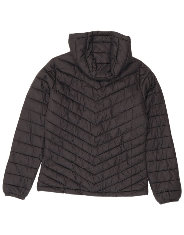 Jaqueta acolchoada com capuz feminina Mountain Warehouse UK 8 nylon preto pequeno