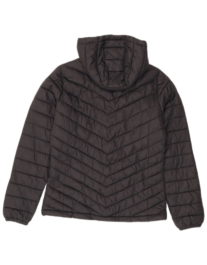 Jaqueta acolchoada com capuz feminina Mountain Warehouse UK 8 nylon preto pequeno