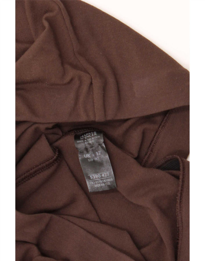 Leggings femininas Marks & Spencer Flare UK 12 viscose marrom médio
