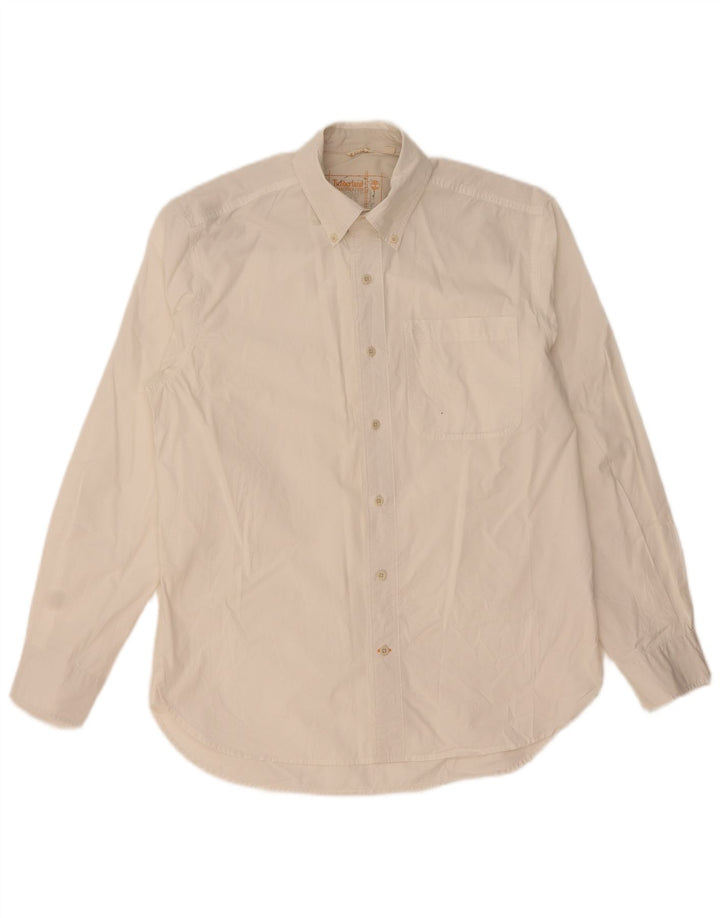 Camisa masculina Timberland médio algodão branco