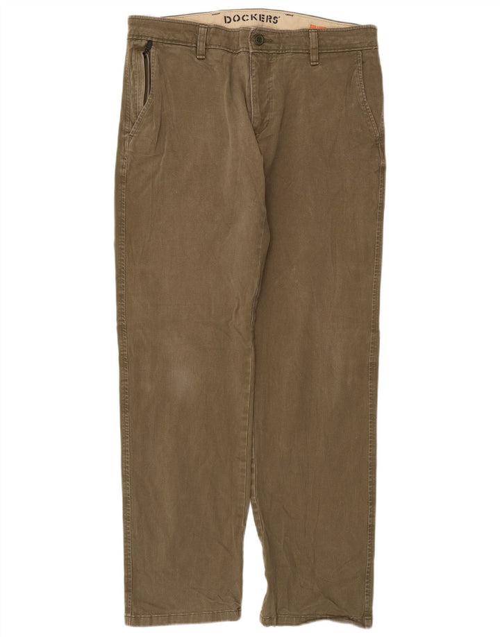 Calça Chino Masculina Dockers W32 L32 Algodão Cáqui