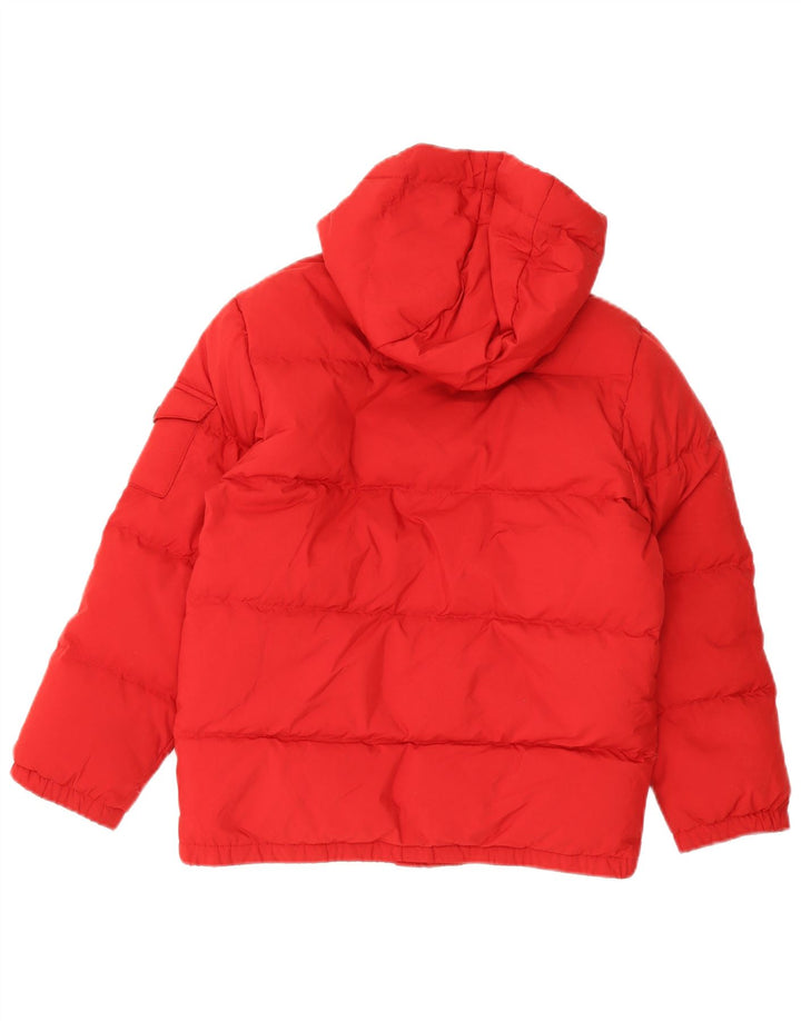 Polo Ralph Lauren Meninos jaqueta acolchoada com capuz 10-11 anos médio vermelho