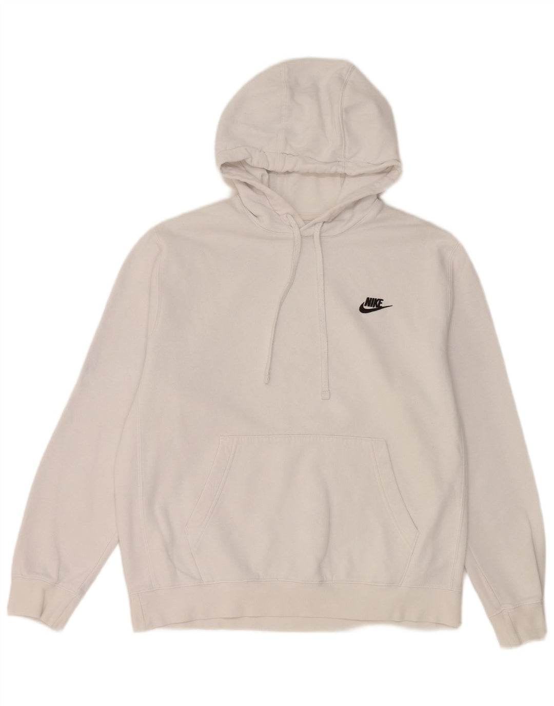 Nike Mens Hoodie Jumper Médio Algodão Branco