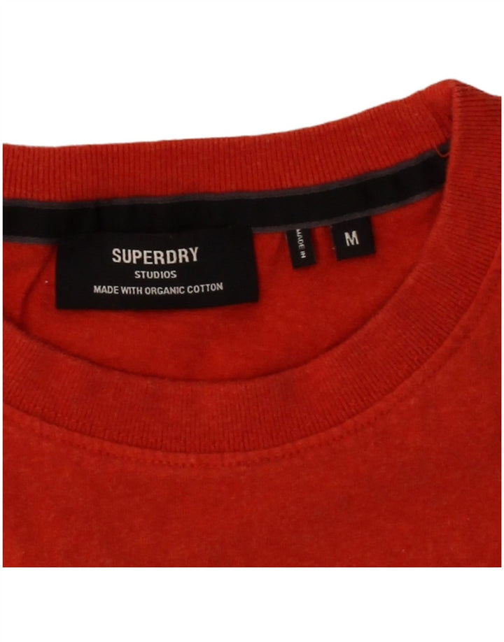 Camiseta masculina SUPERDRY Top médio algodão vermelho