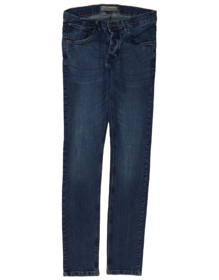 French Connection Masculino Slim Jeans W32 L34 Azul Algodão