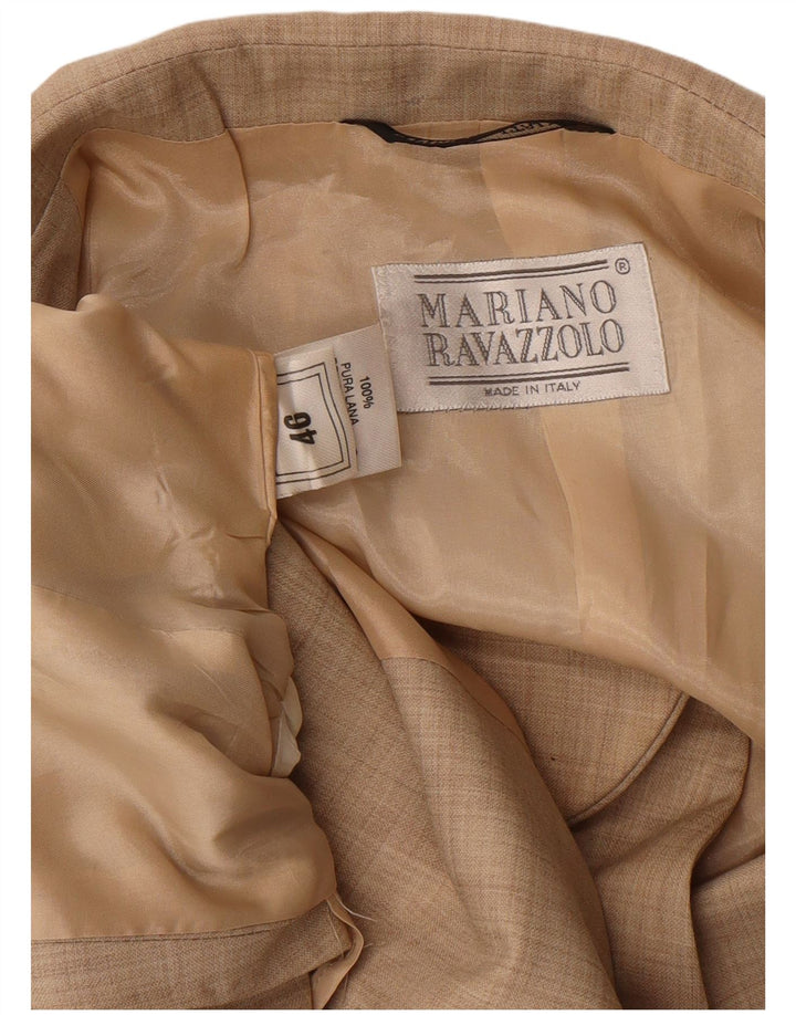 Jaqueta blazer masculina Ravazzolo com 2 botões IT 46 pequena lã virgem bege