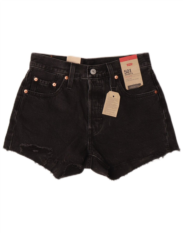 Shorts jeans feminino 501 da Levi's W25 XS algodão preto