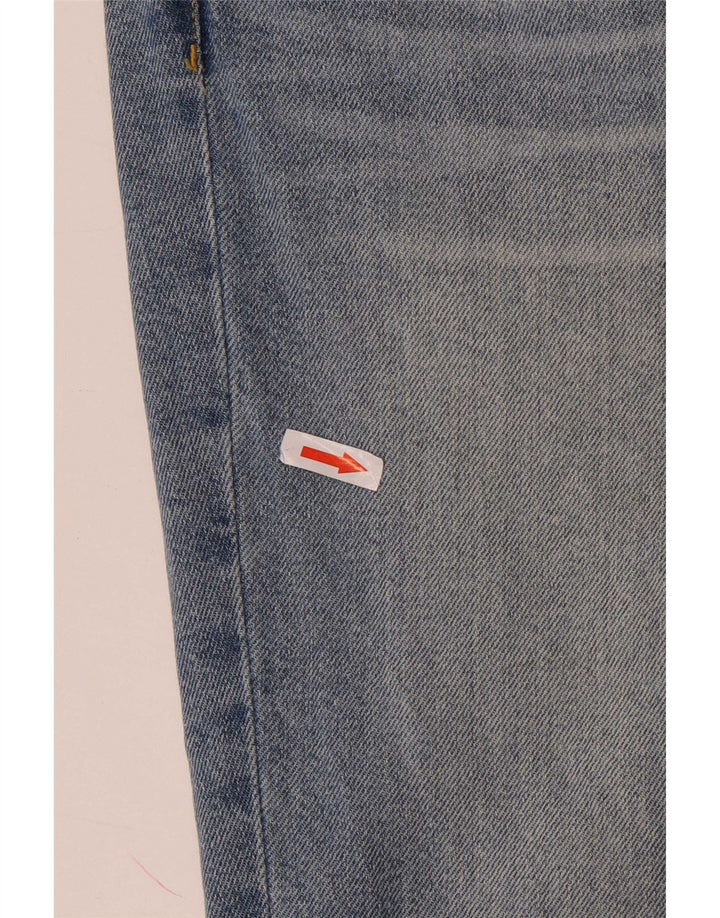 Zara Calça jeans feminina larga EU 42 Grande W32 L34 Azul