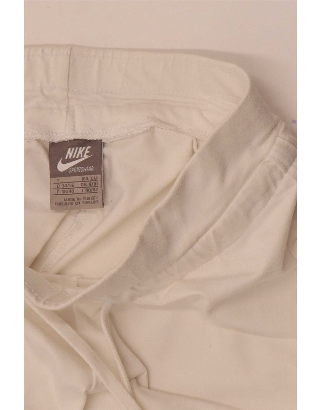 Calça de treino feminina Nike UK 8/10 pequena branca