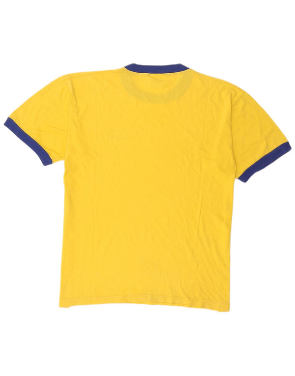 Camiseta masculina Diadora Top grande algodão colorblock amarelo