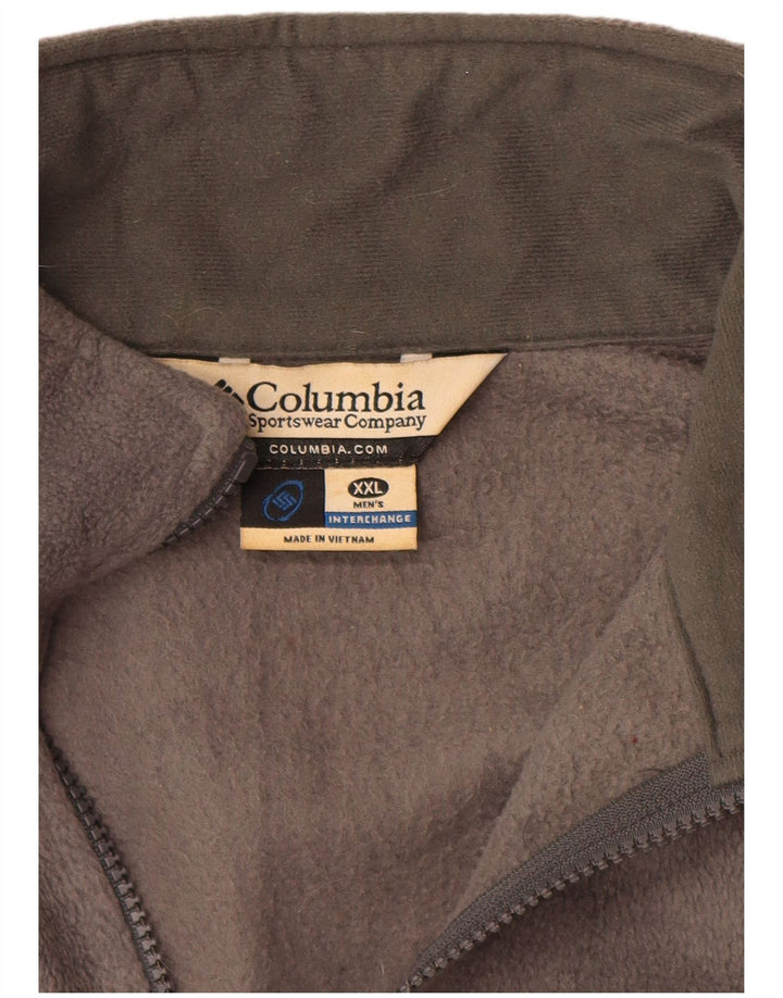 Jaqueta de lã masculina Columbia UK 44 2XL poliéster cinza