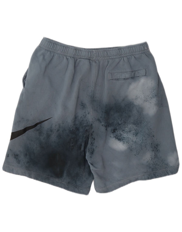 Shorts esportivos masculinos Nike Acid Wash 2XL algodão manchado azul