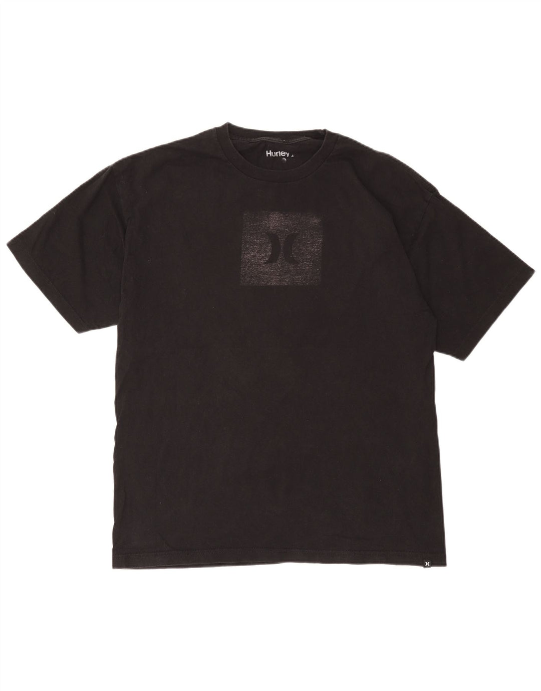 Hurley Camiseta masculina gráfica grande preta