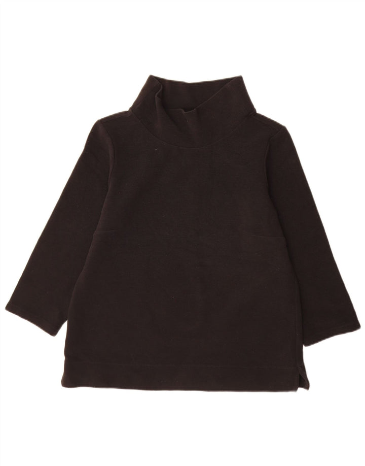 Top feminino Hobbs manga 3/4 Reino Unido 14 algodão preto médio