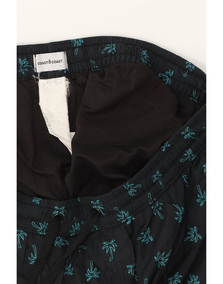 COAST Mens Graphic Natação Shorts Médio Poliéster Preto