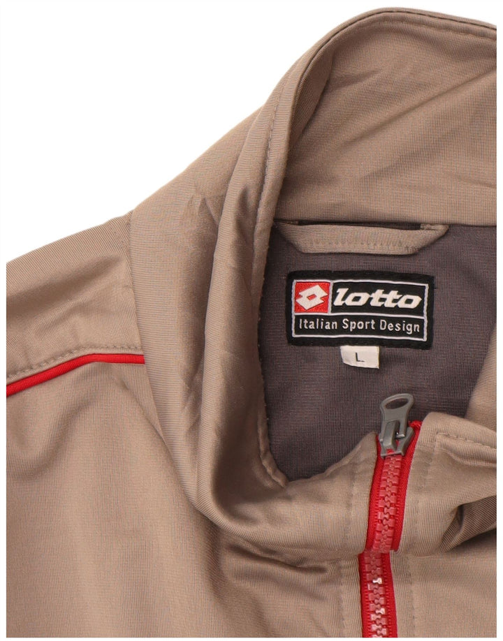 Lotto Mens Treino Top Jaqueta Grande Poliéster Bege