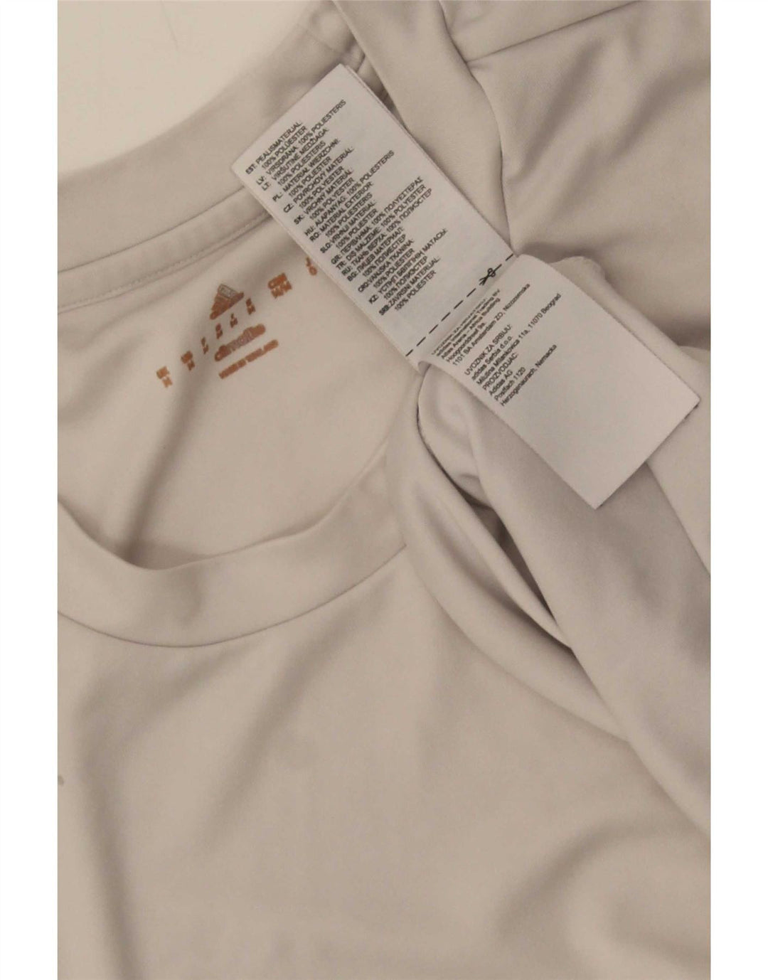 Adidas Mens Climalite Camiseta Top Médio Poliéster Branco