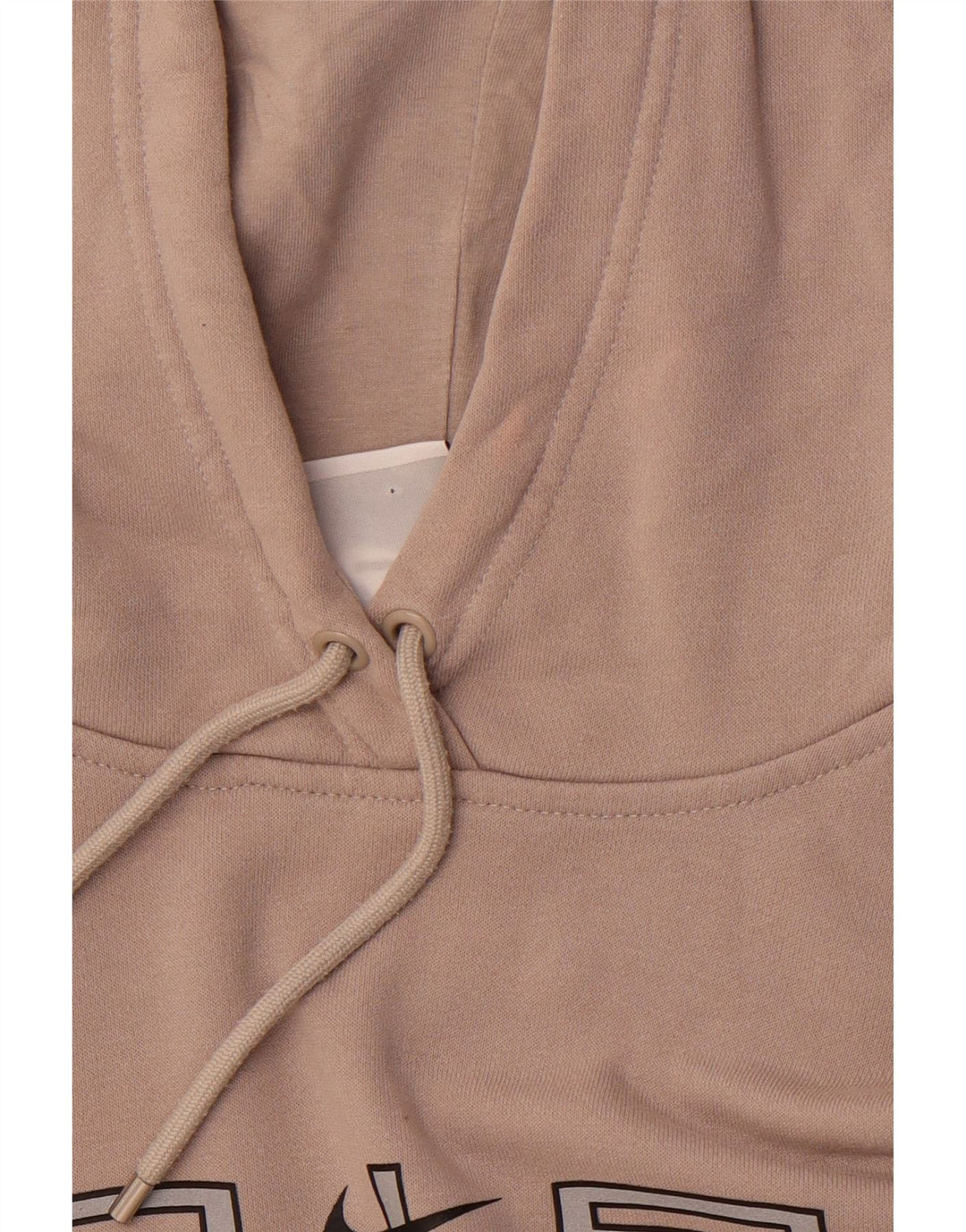 NIKE masculino solto ajuste gráfico moletom com capuz pequeno marrom colorblock algodão