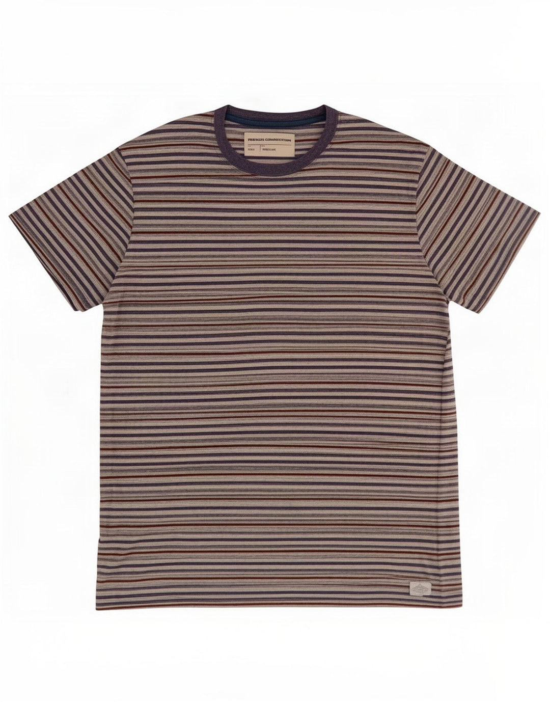 Camiseta masculina French Connection grande risca de giz multicolorida