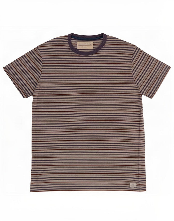 Camiseta masculina French Connection grande risca de giz multicolorida