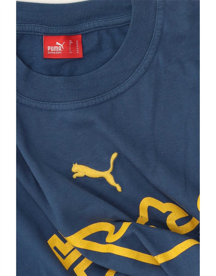 Puma Camiseta Masculina Graphic Top Azul Médio
