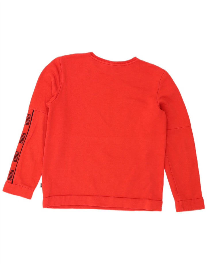 Puma Meninos Graphic Sweatshirt Jumper 15-16 Anos Algodão Vermelho