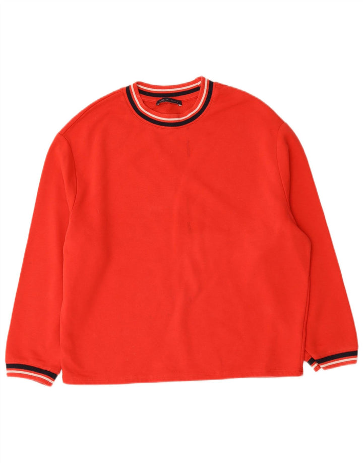 Suéter feminino Marks & Spencer de grandes dimensões Reino Unido 10 pequeno algodão vermelho