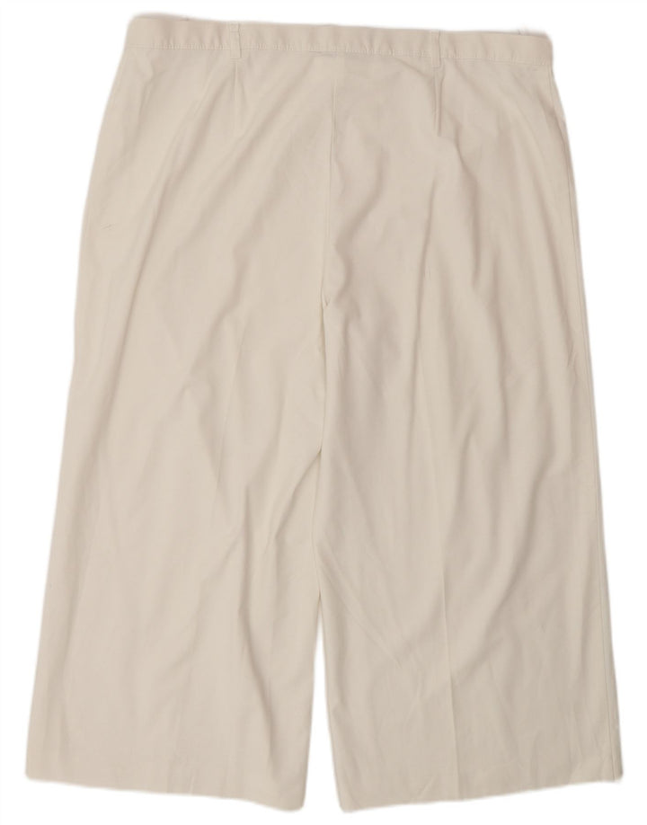 Calça capri feminina de cintura alta Marks & Spencer W38 L22 branca