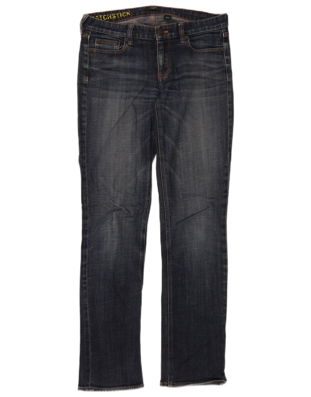 J. Crew Jeans feminino Matchstick Slim W28 L32 algodão azul marinho