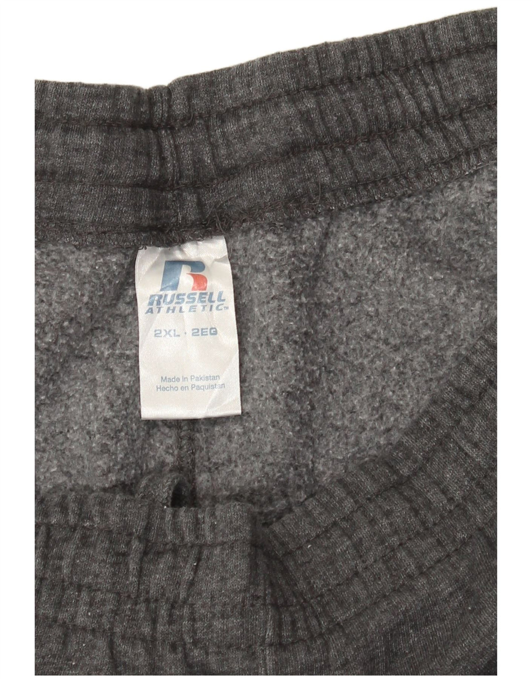 Calça de treino masculina Russell Athletic 2XL algodão manchado cinza