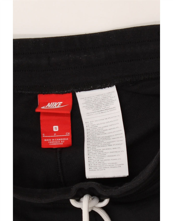 NIKE Mens Graphic Sport Shorts Small Black Cotton