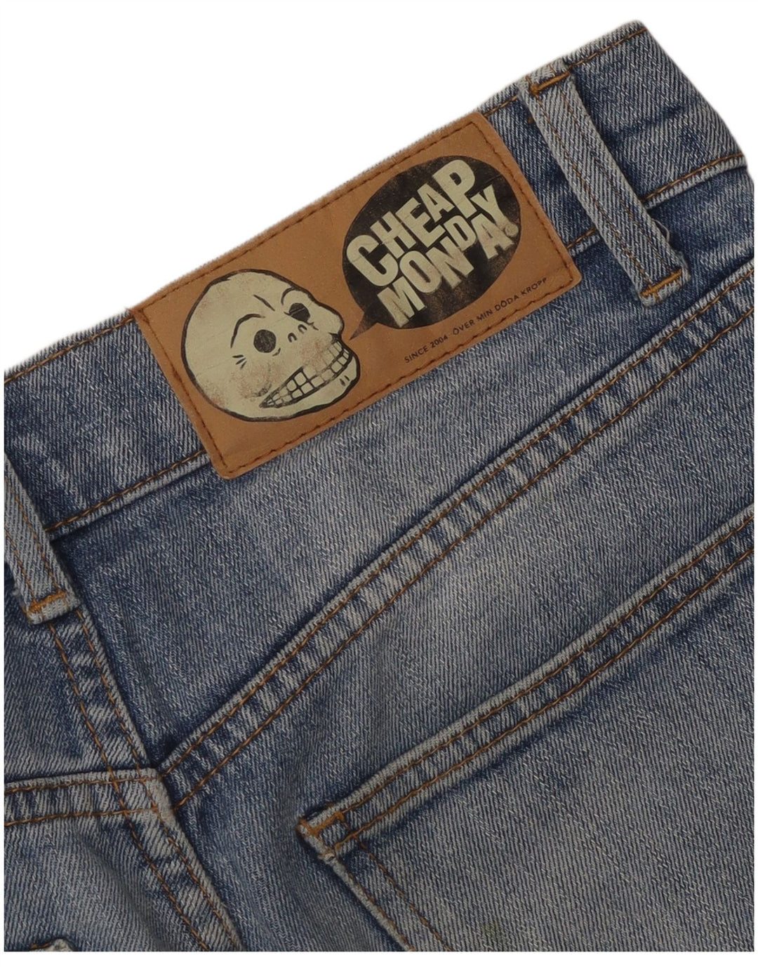 Calça jeans feminina barata segunda-feira W30 L32 azul