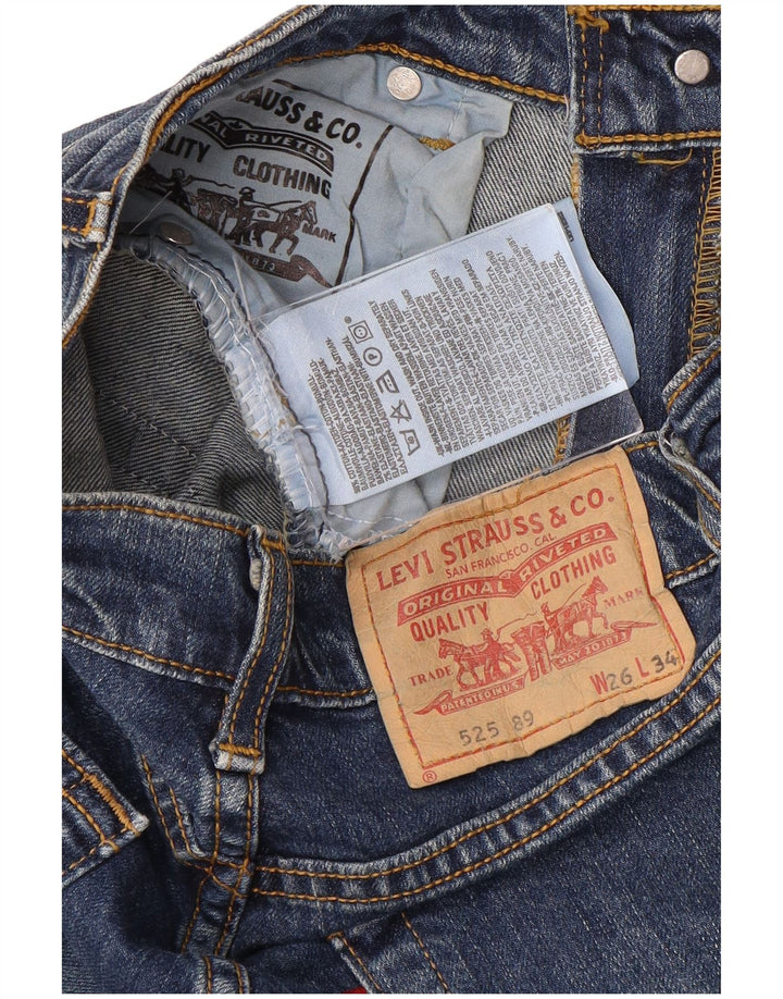 Calça jeans feminina LEVI'S 525 Bootcut W26 L34 azul algodão