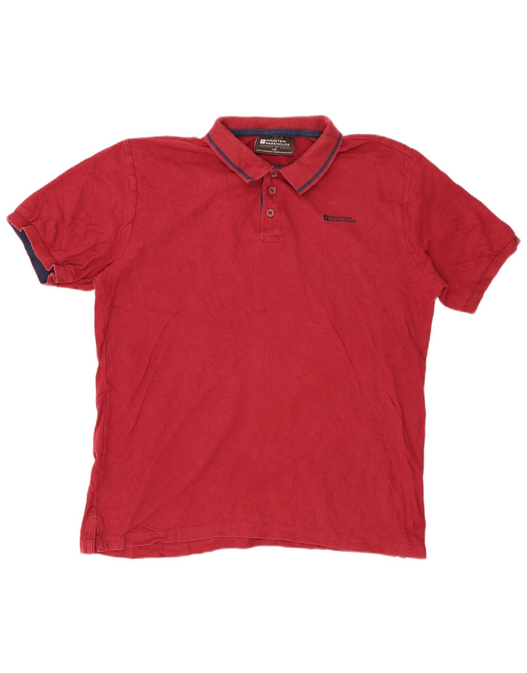 Camisa polo masculina MOUNTAIN WAREHOUSE grande algodão vermelho