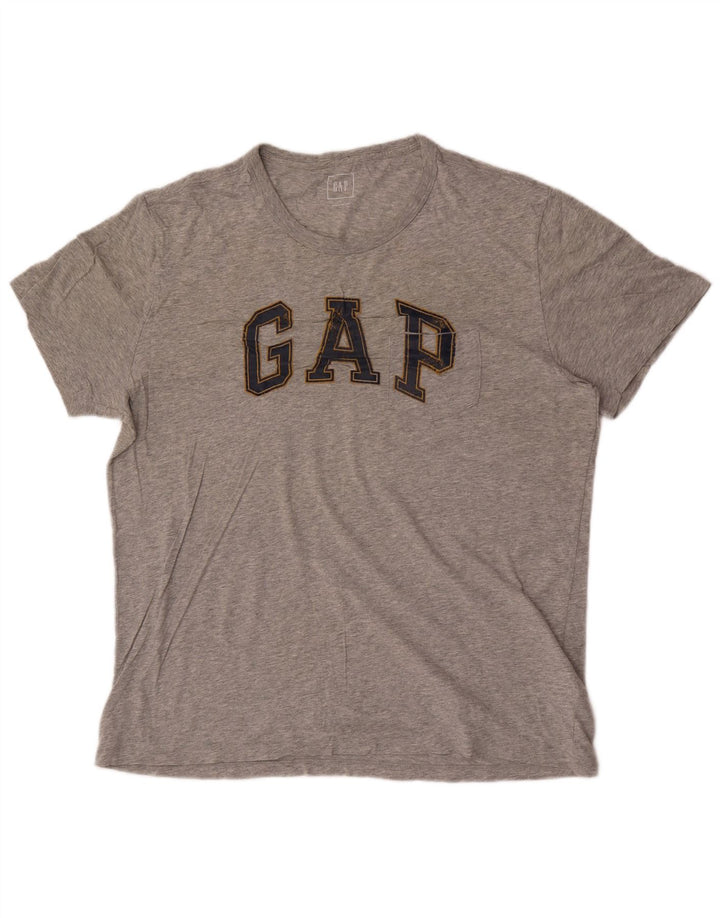 Camiseta masculina gráfica Gap grande cinza