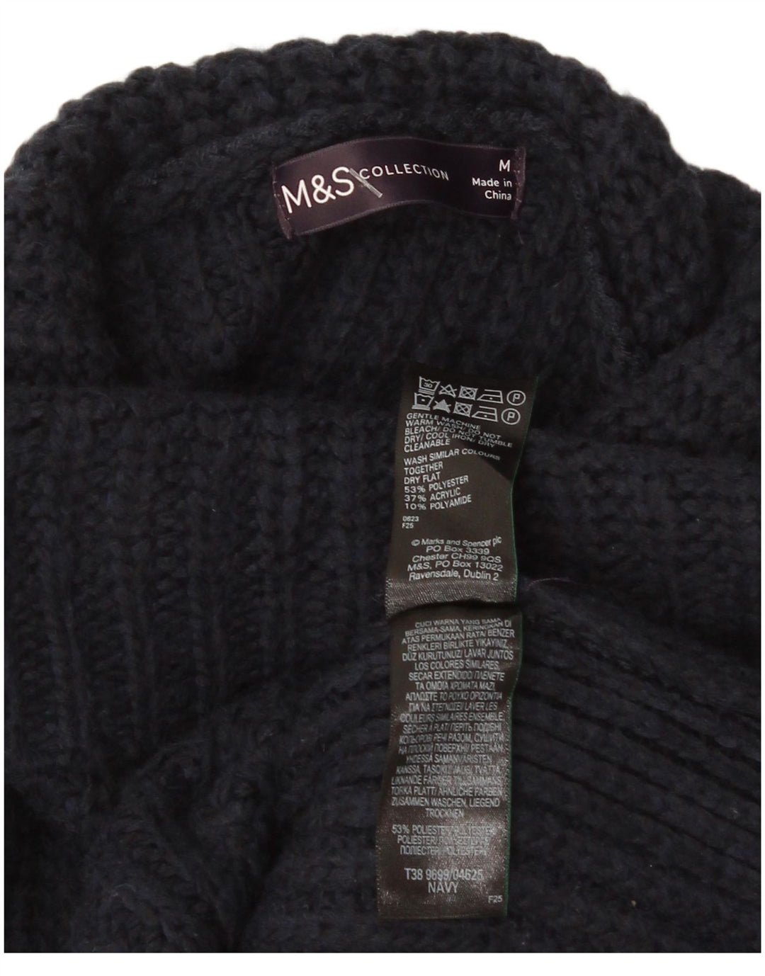 Regata masculina Marks & Spencer com colete médio poliéster azul marinho