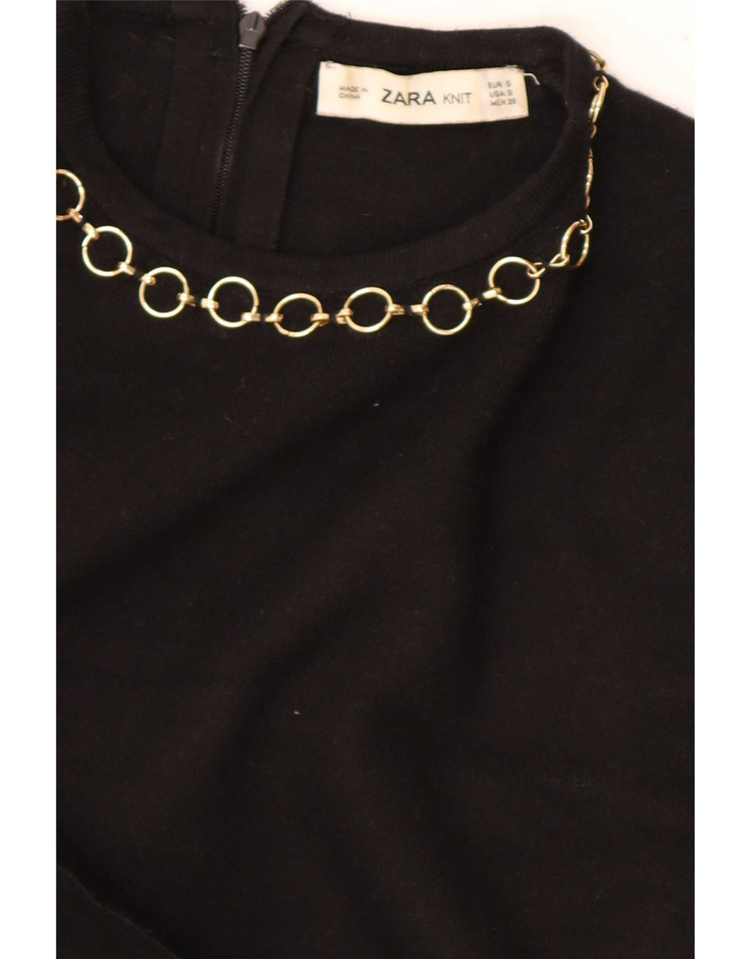 Blusa feminina Zara UK 10 pequena preta