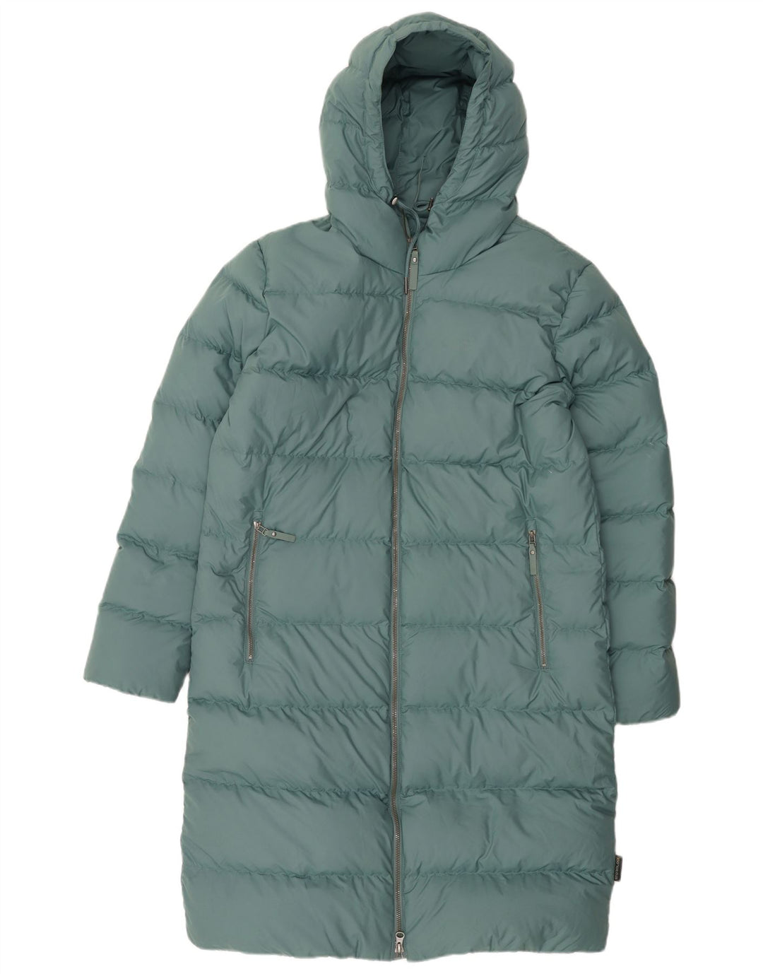 Casaco acolchoado com capuz grande Jack Wolfskin feminino Reino Unido 10/12 verde médio